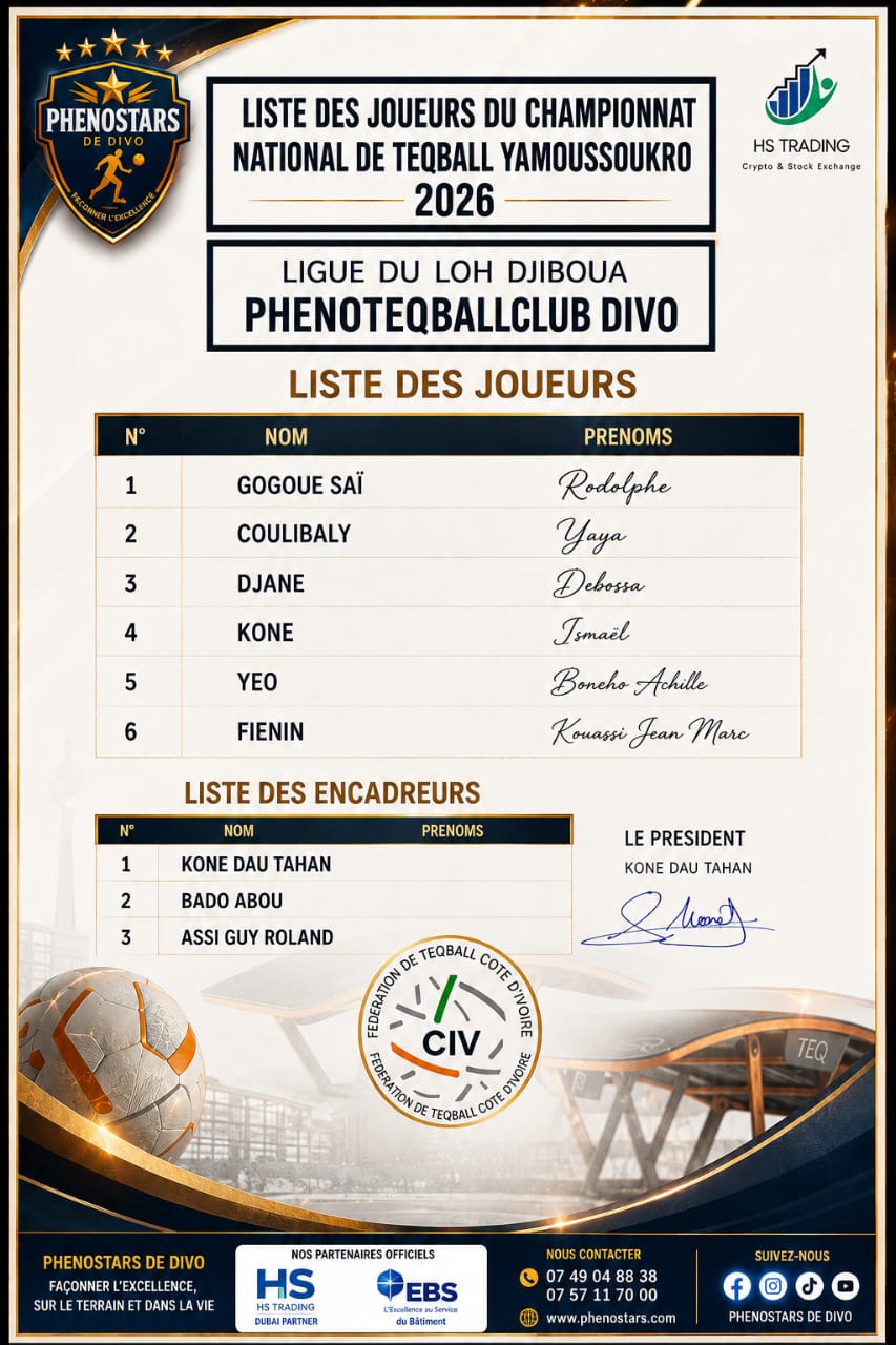 LA LISTE DES CONVOQUES